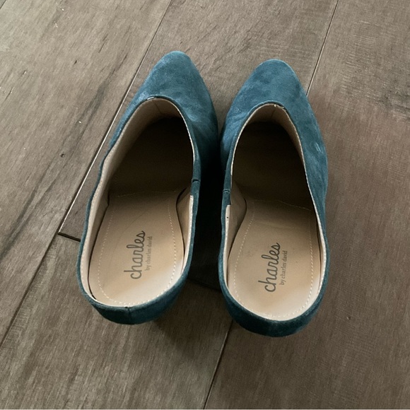 Charles David blue suede wedges - Picture 2 of 3